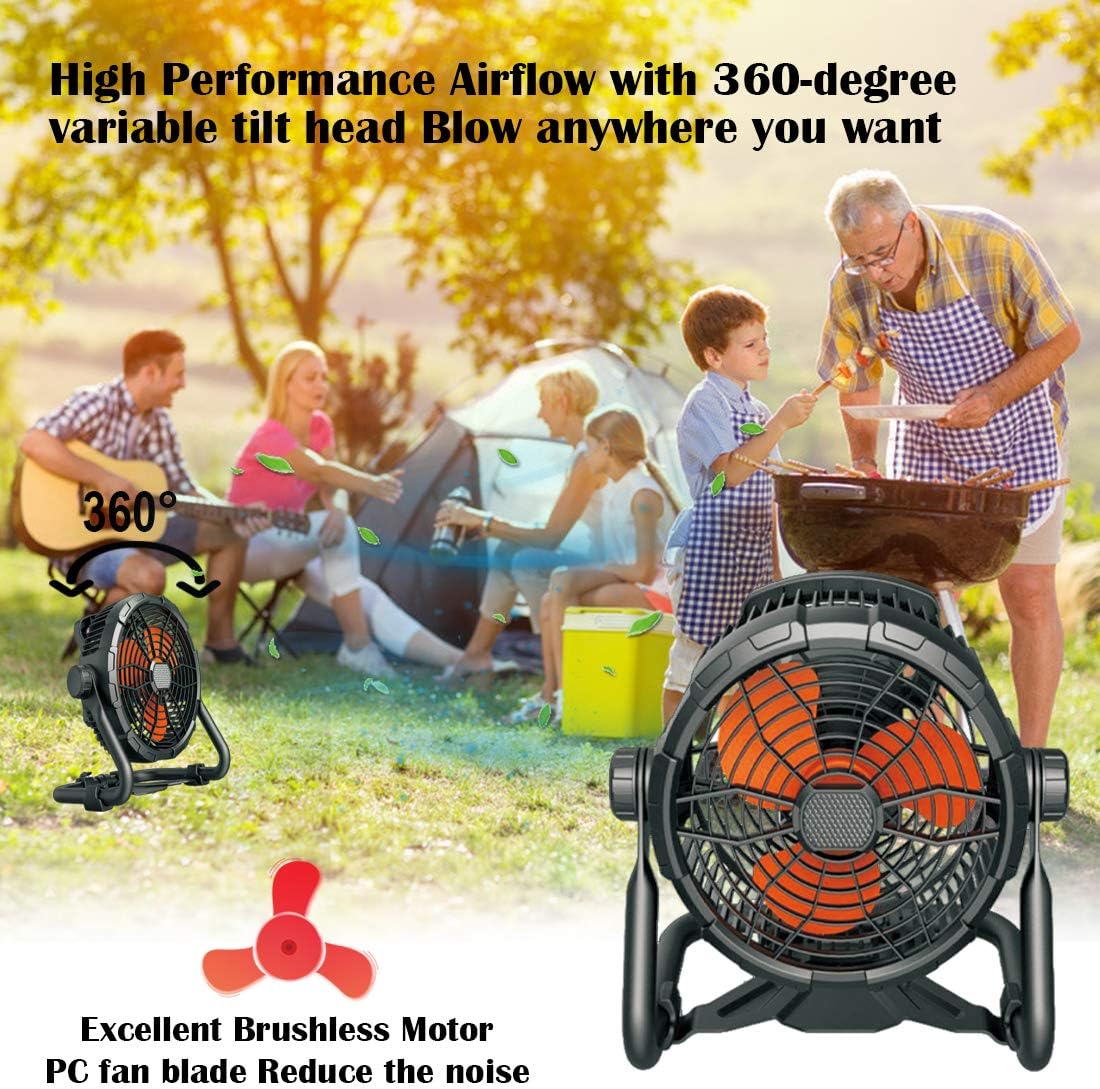 Rechargeable Portable Cordless High Velocity Floor Fan F2716