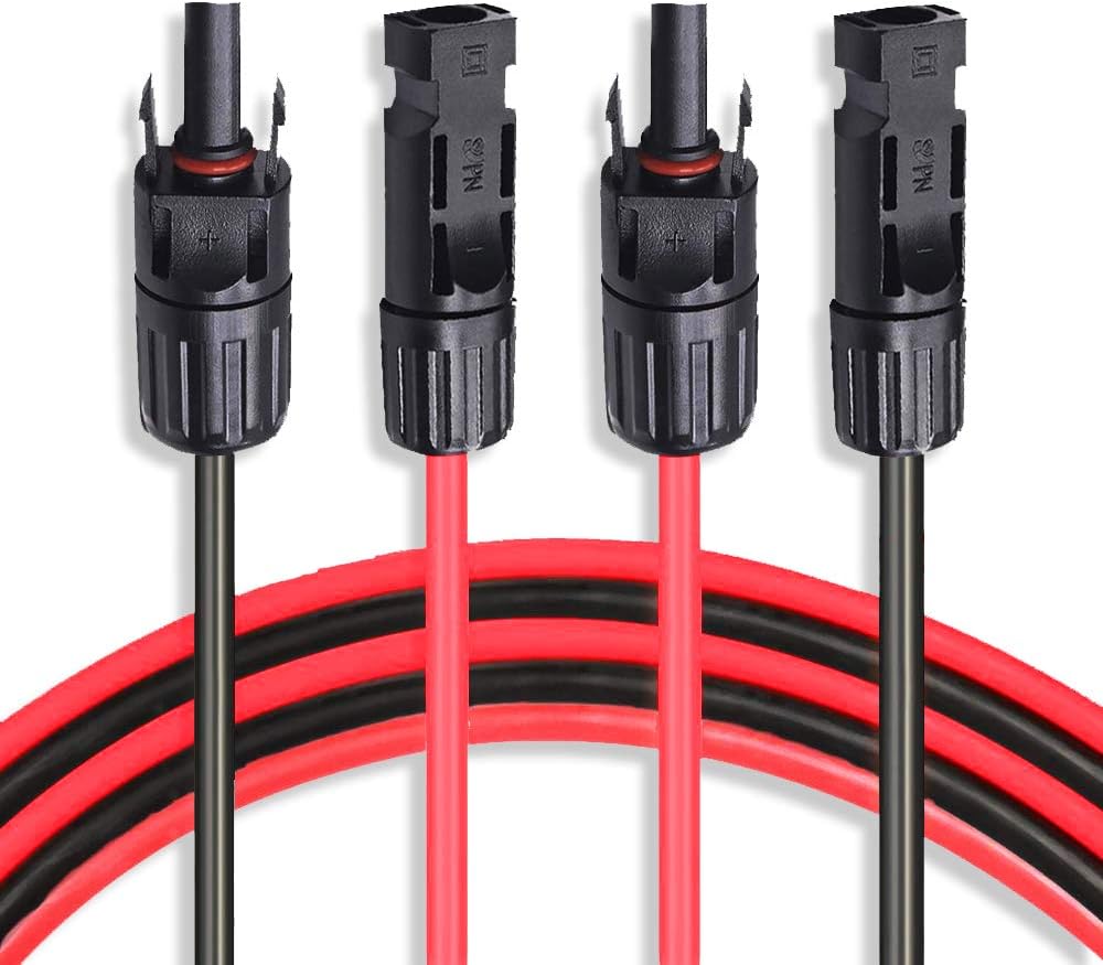 10 AWG 50 Feet Solar Extension Cable with Female and Male Connector S745532