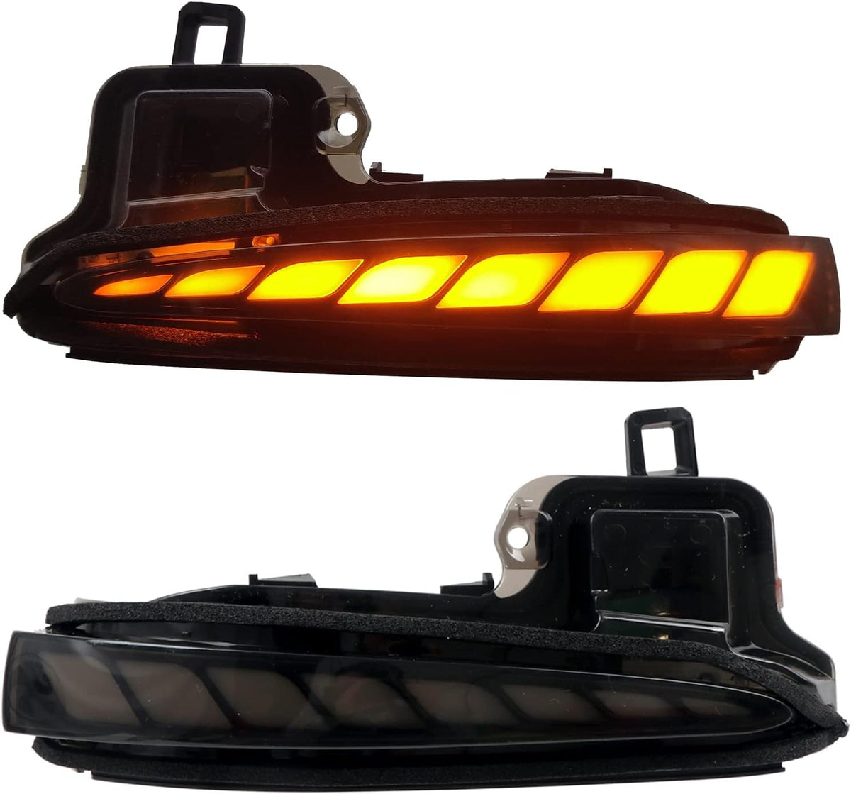 LED Side Mirrors Sequential Dynamic Turn Signal Lights Set of 2 Smoked Black B56280
