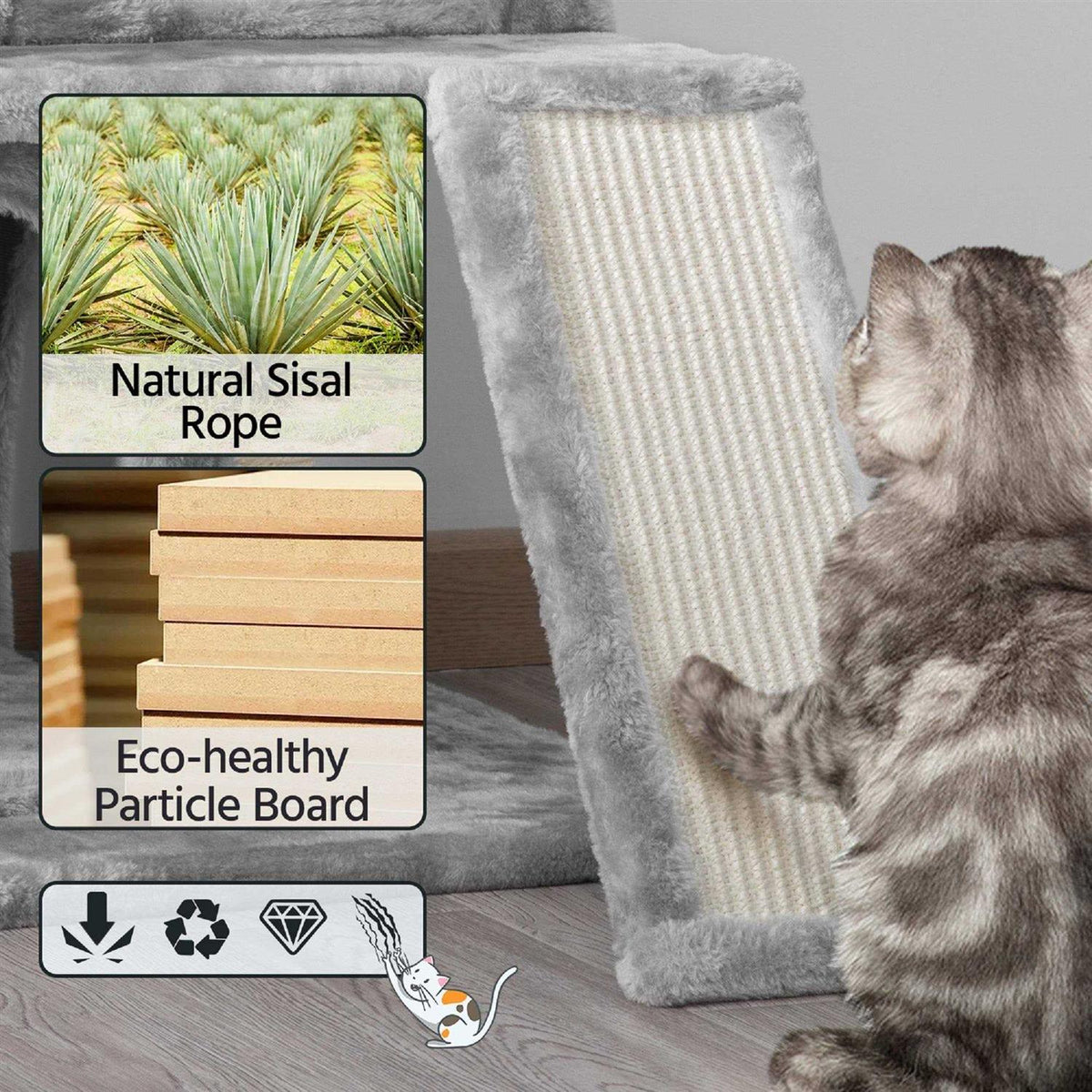 Cat Tree with 2 Condos O24769