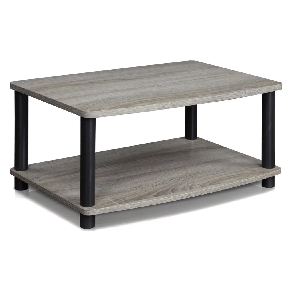 Black 2-Tier Wood TV Stand E9450