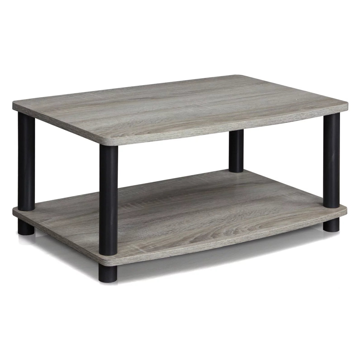 Black 2-Tier Wood TV Stand E9450