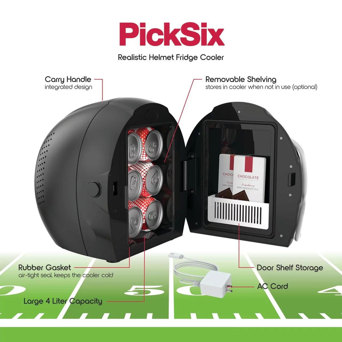Portable Football Helmet Mini Fridge U5740