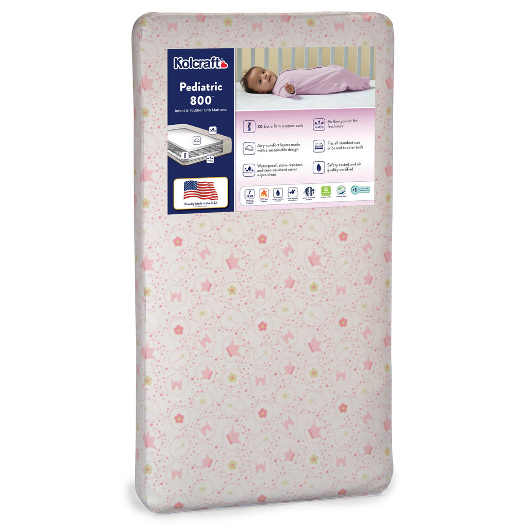 80 Coil White Baby Crib and Toddler Mattress S4432