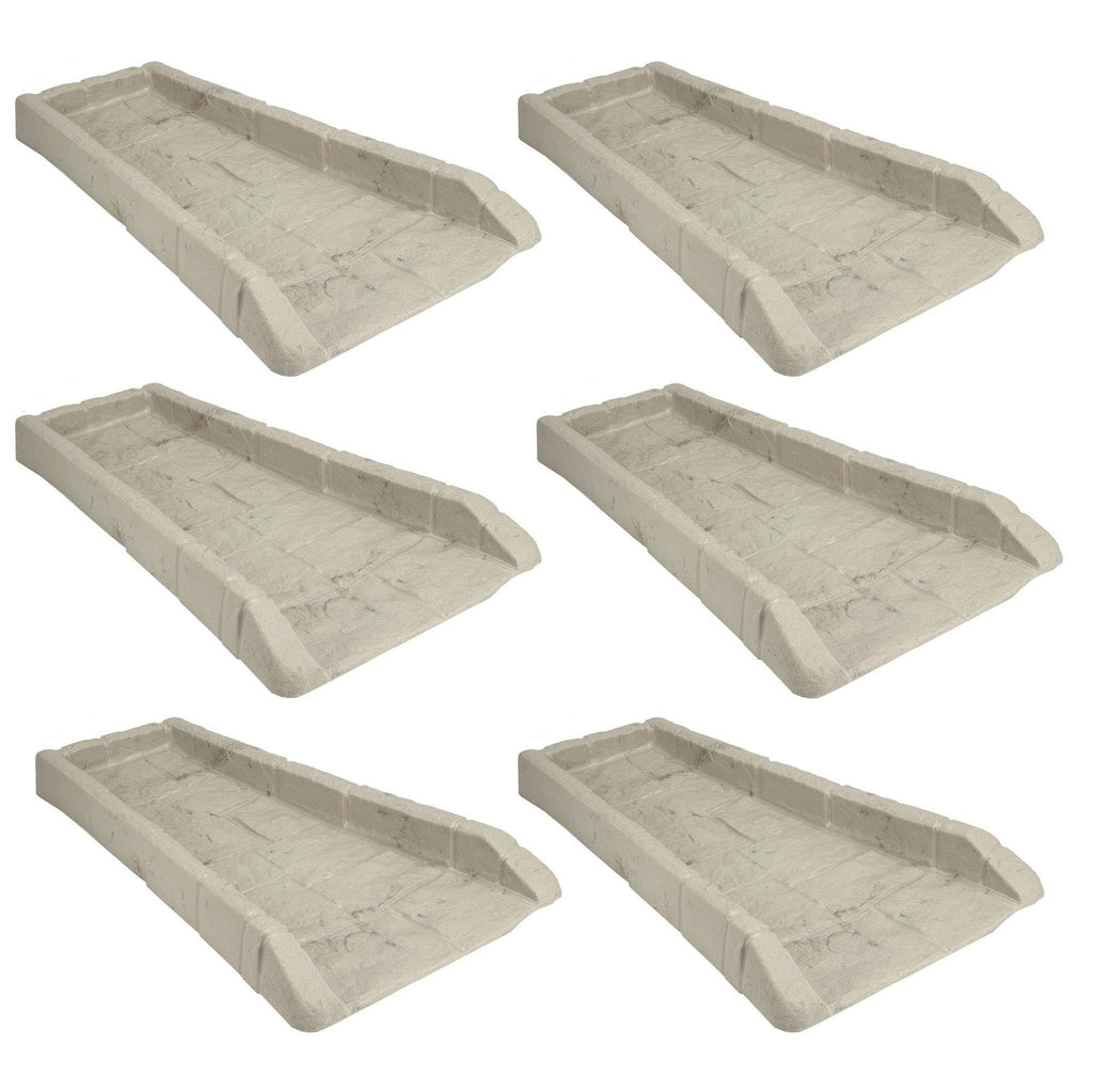 Light Taupe Rain Gutter Downspout Splash Block 6 Pack B70798