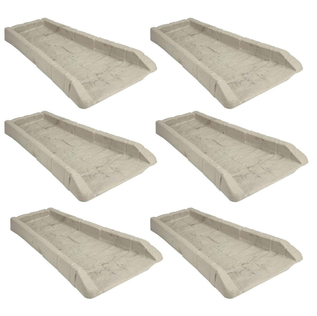 Light Taupe Rain Gutter Downspout Splash Block 6 Pack B70798