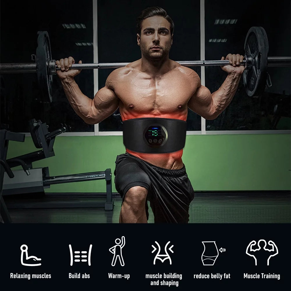 USB Charging Smart Abdominal Fitness Belt with 6 Modes 15 Levels M254187
