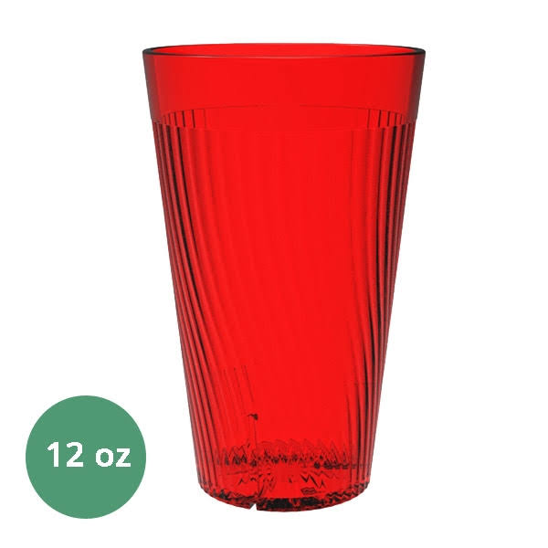 12 oz. Red Polycarbonate Tumbler Pack of 6 T96552