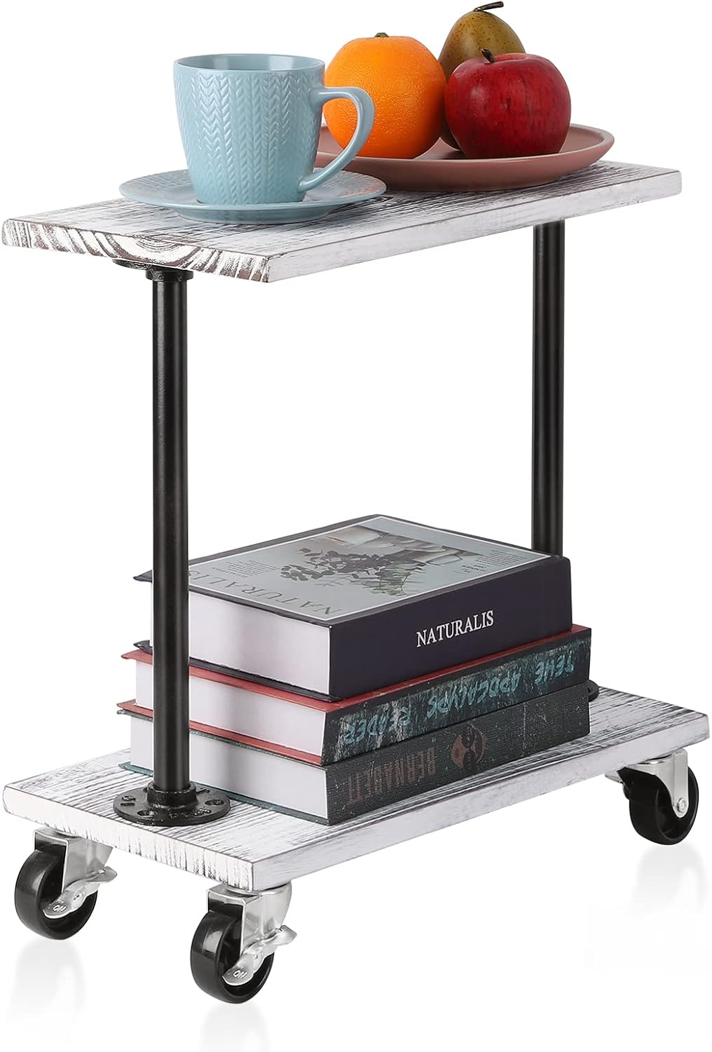 Narrow End Table with Wheels O996789