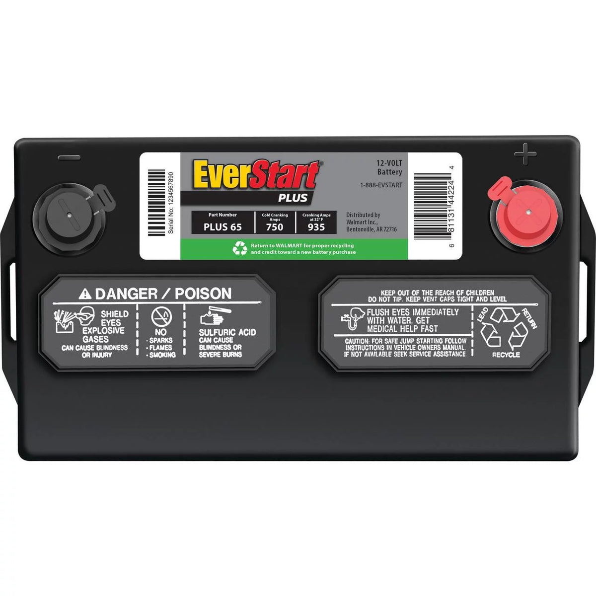 Lead Acid Automotive Battery Group Size 65 12 Volt 750 CCA M4563