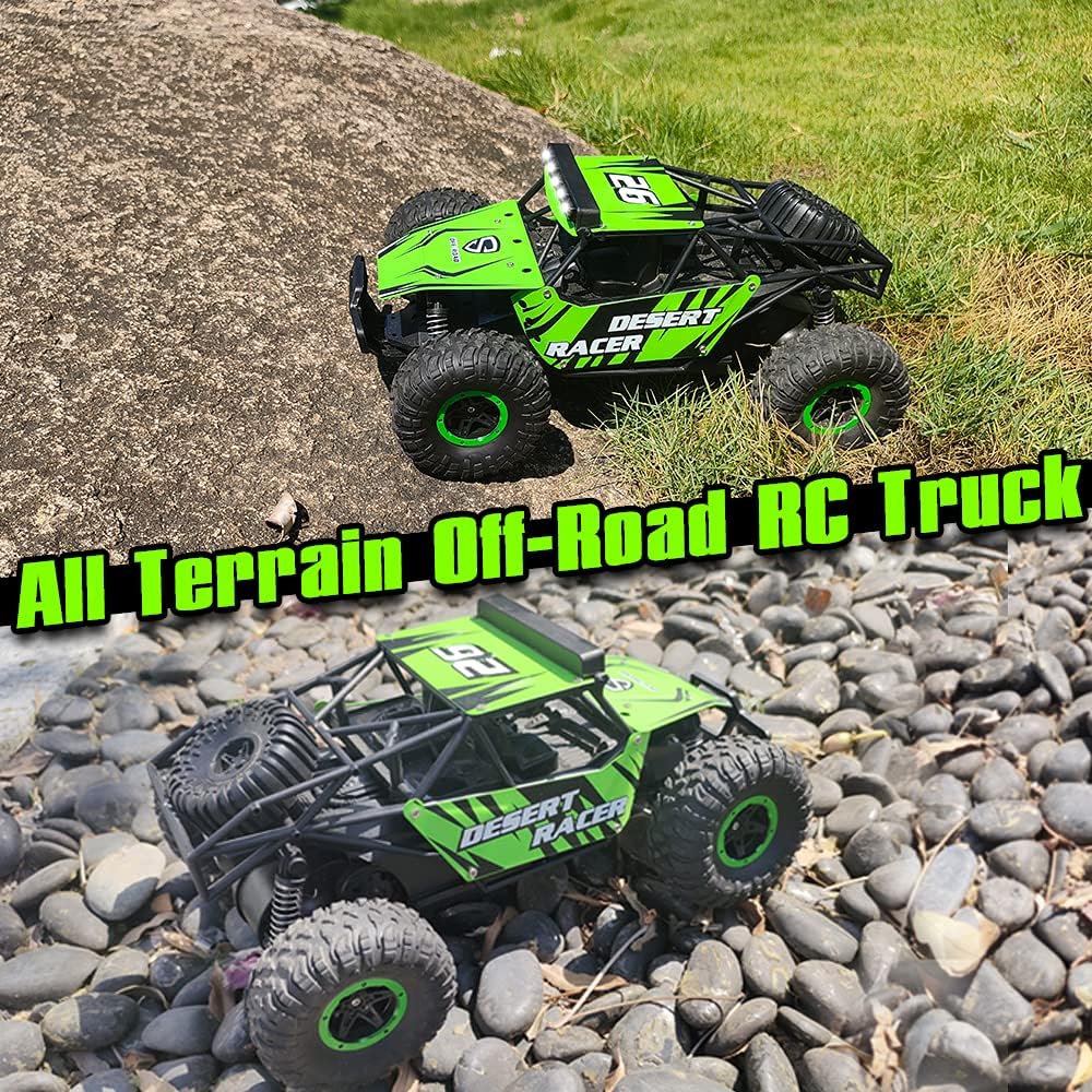 Remote Control Car 1/16 Scale Off-Road Monster Truck Green E45806