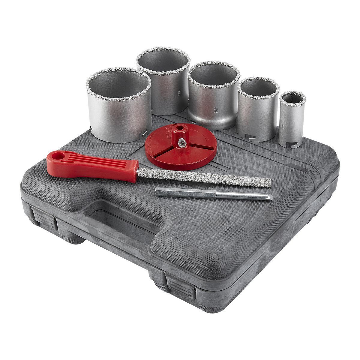 1-1/4 In. - 3-1/4 In. Carbide Grit Hole Saw Set, 9 Piece J909359