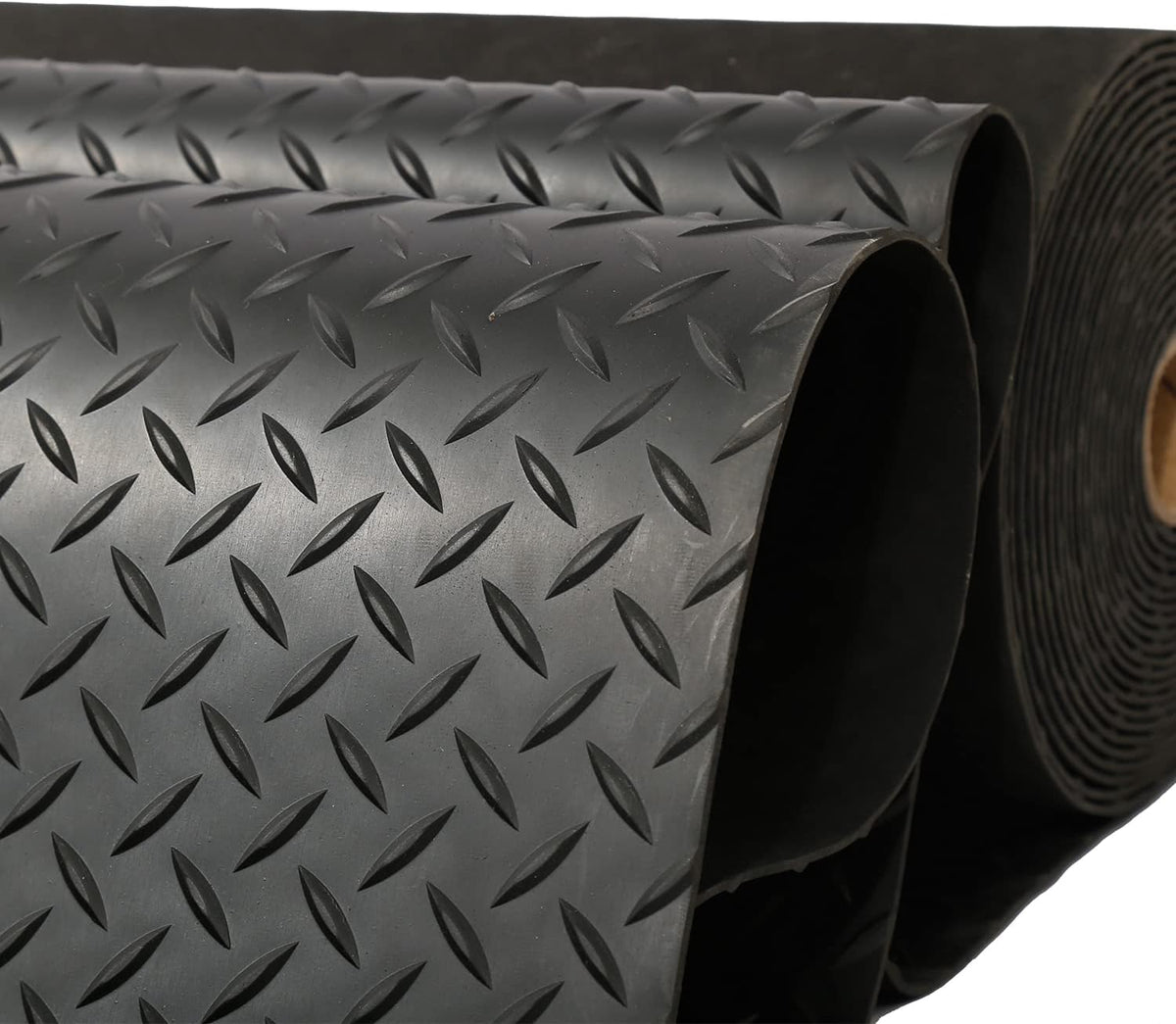 Rubber Garage Floor Mat 16.4 x 3.3 ft Non-Slip 1/8 in Thick M46406