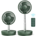 Pedestal Portable Fan Oscillating, 2-in-1 Standing Fan with Remote Control, USB Rechargeable, 10 Speeds, 7.5H Timer, Quiet Stand Floor Fan O510479