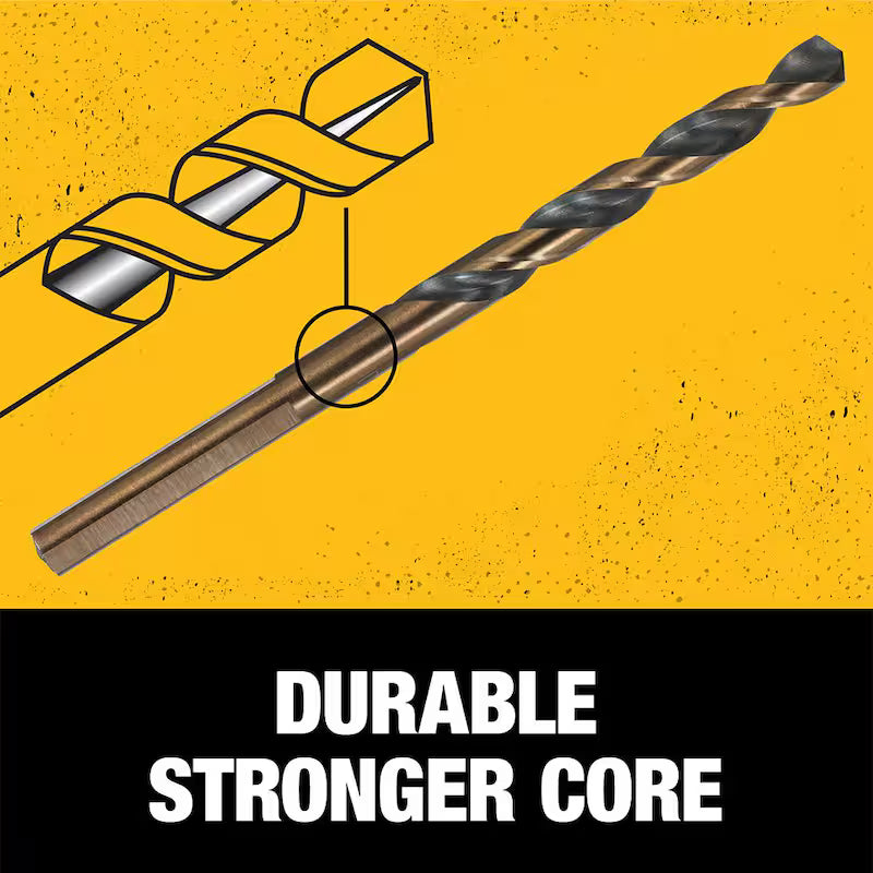 Black and Gold Twist Drill Bit Set 10-Piece R329