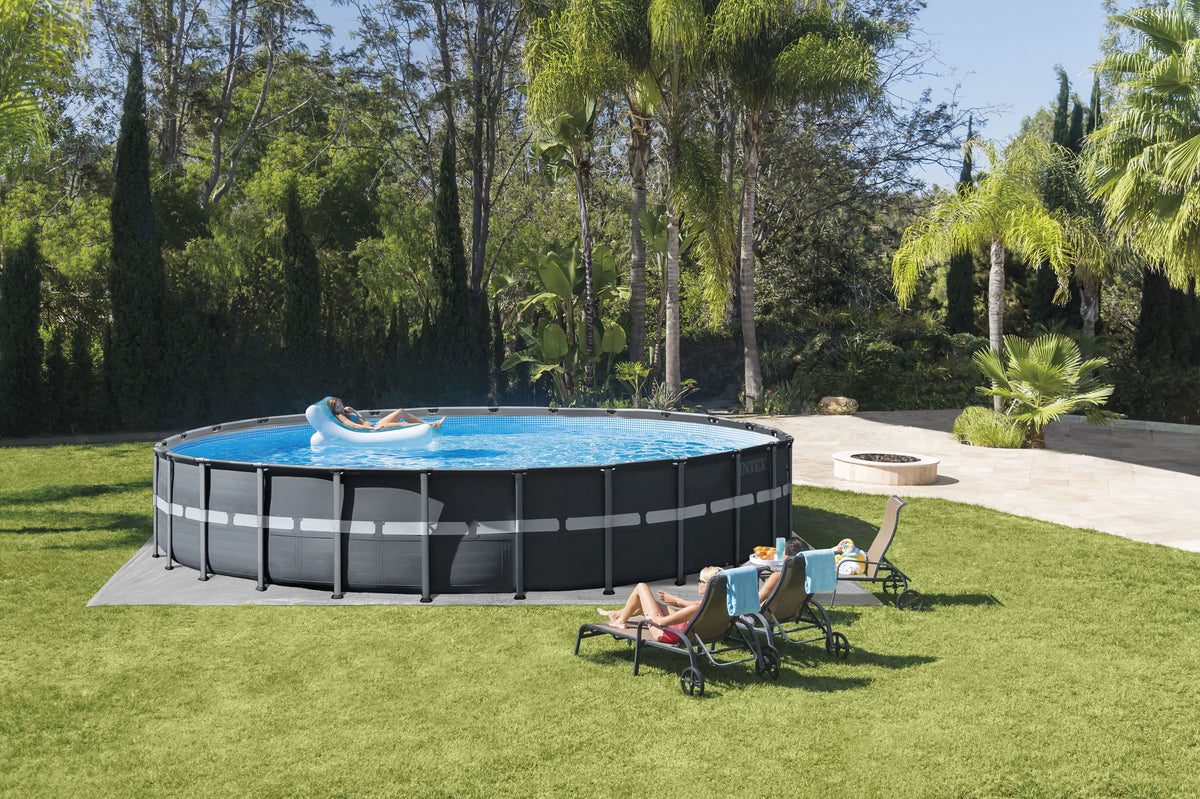18Ft x 52In Round Above Ground Swimming Pool Set with Pump K803