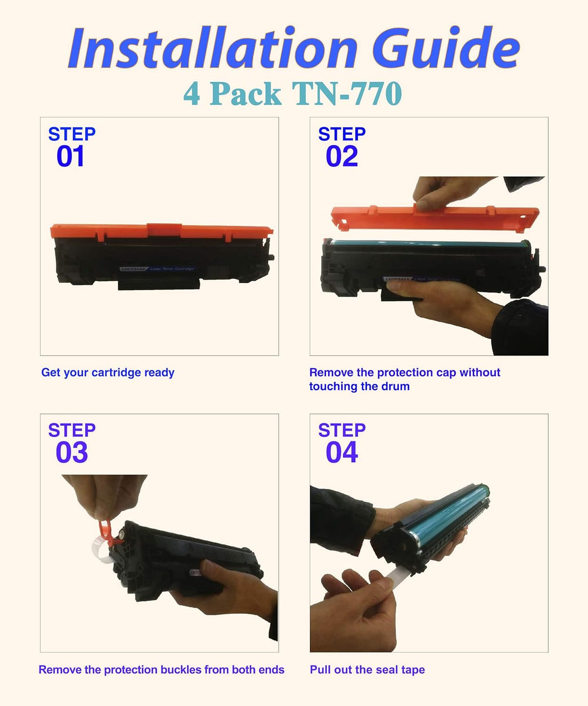 Black Compatible Toner Cartridge 4-Pack T990