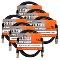 XLR Microphone Cable 10 Foot 6 Pack F44786
