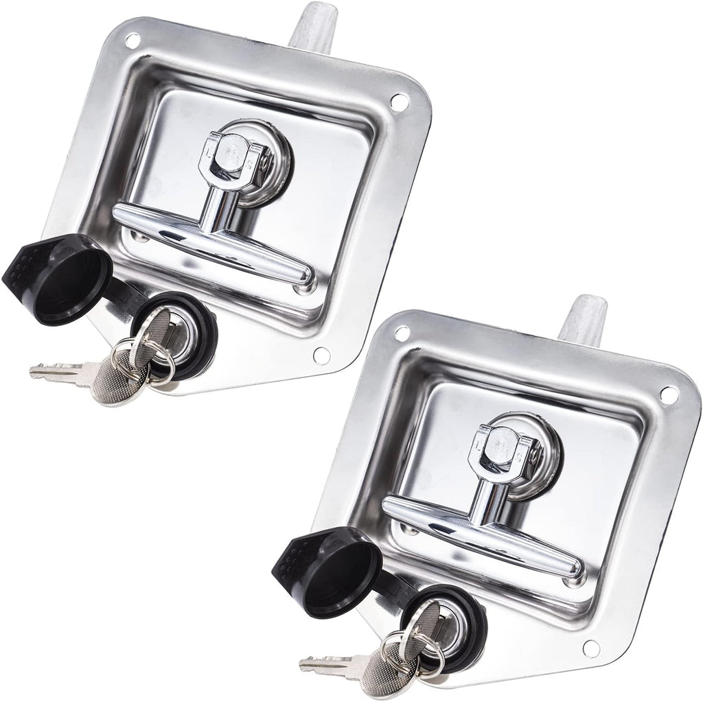 4 Pack Stainless-Steel T Handle Lock with Gasket and Keys Y716