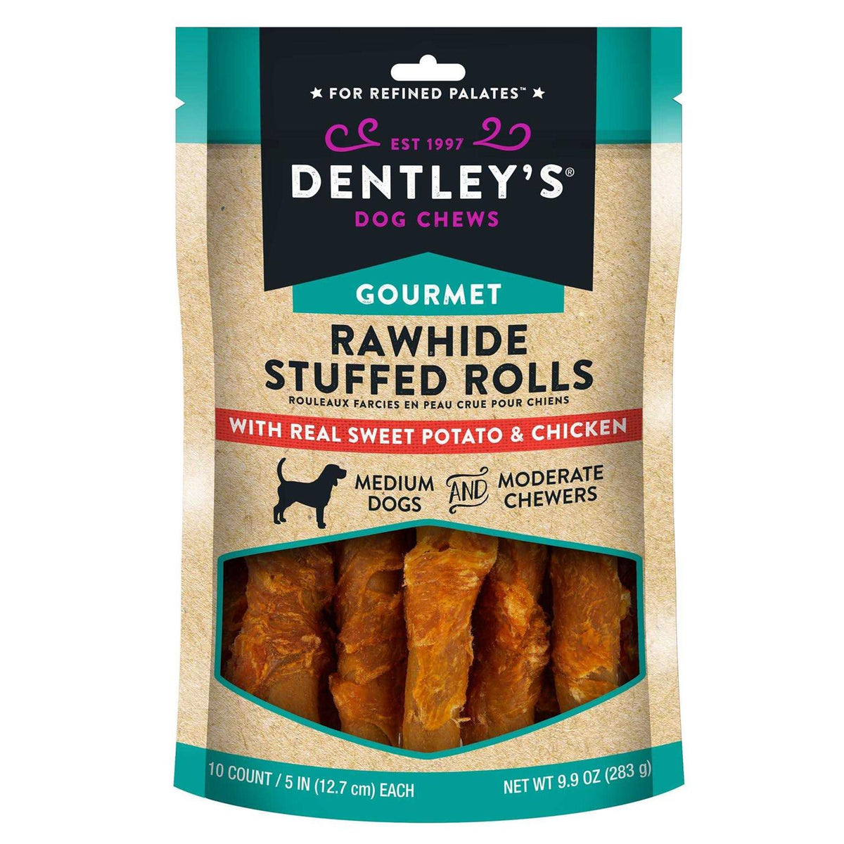 Rawhide Stuffed Rolls Dog Treats Z3070