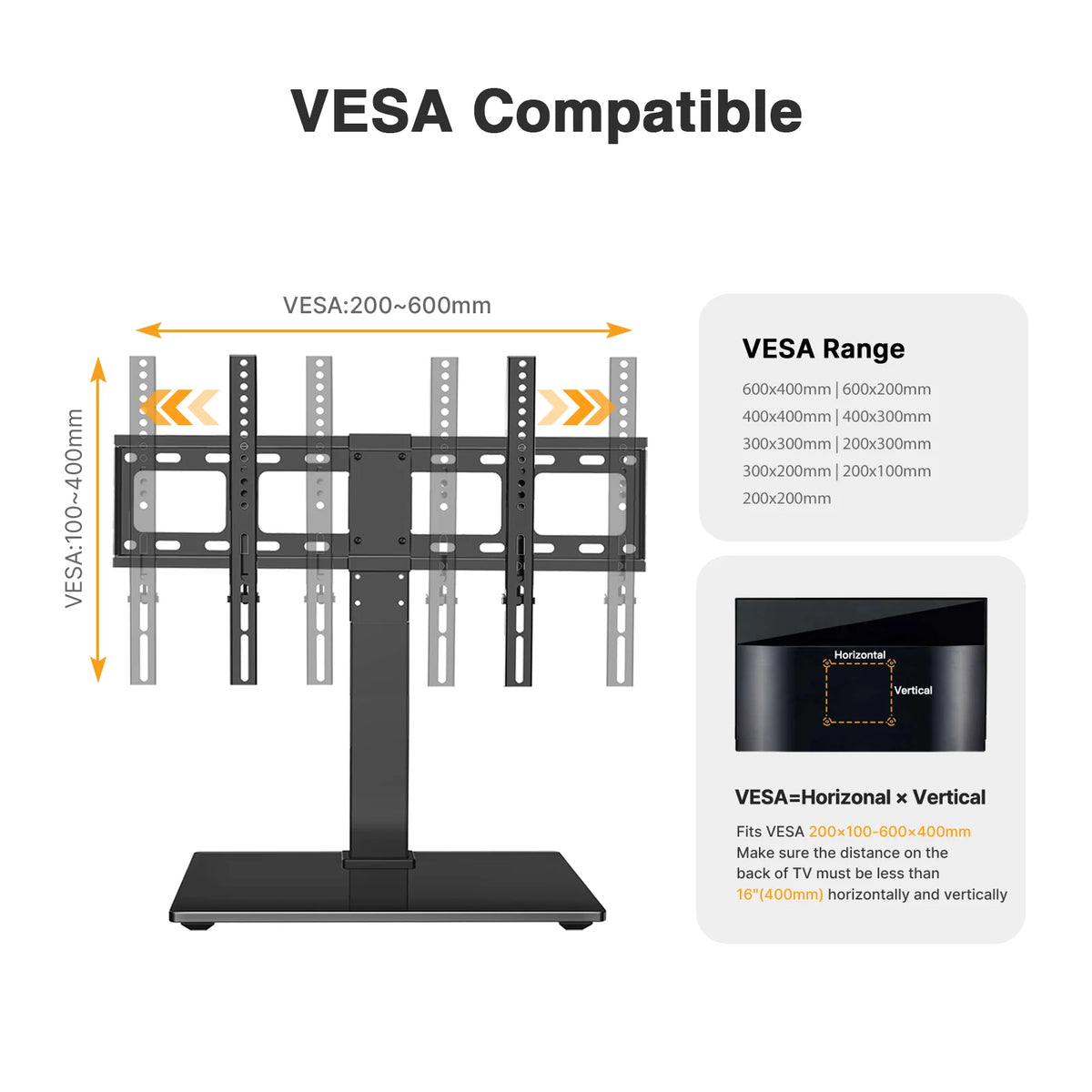Universal Tabletop TV Stand with Height Adjustable X3325