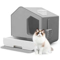 Hooded Fully Enclosed Splash-Proof Cat Litter Box with Mat G5383
