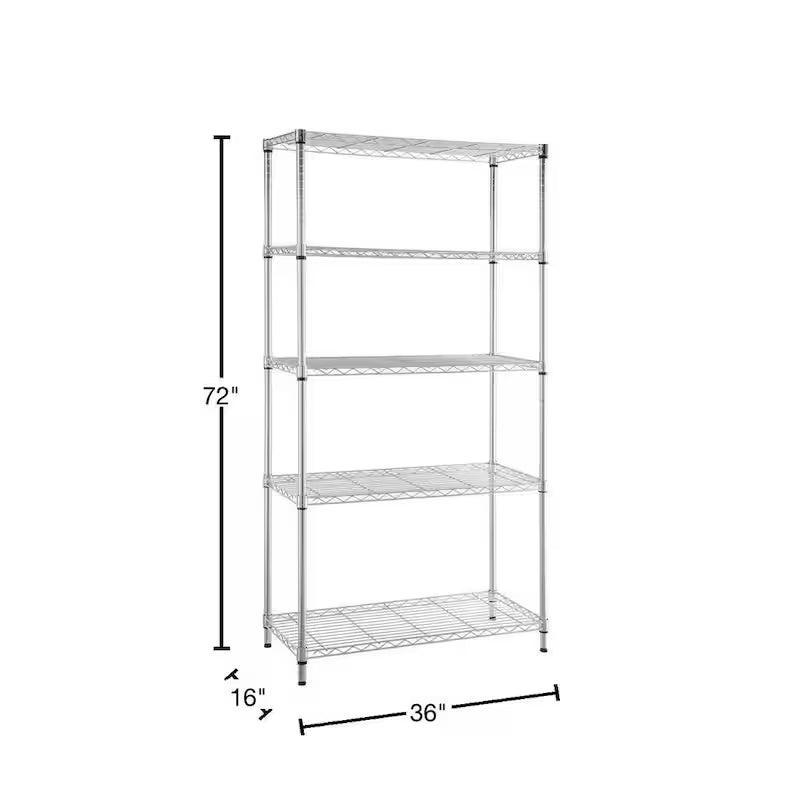 5-Tier Steel Wire Shelving Unit J333220