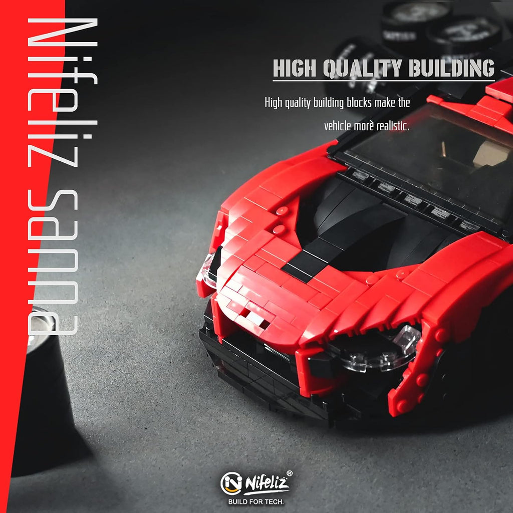 1:12 Scale Sports Car Building Blocks Set (1182 Pcs) G78558