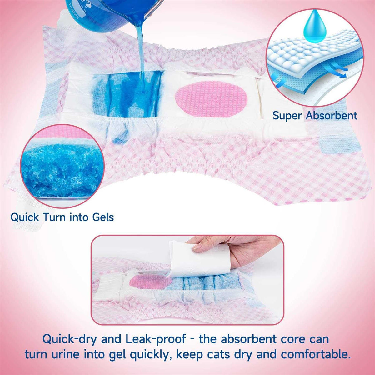 Soft Female Disposable Dog Diapers M81765