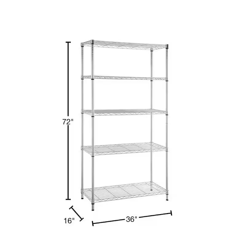 5-Tier Steel Wire Shelving Unit J333220