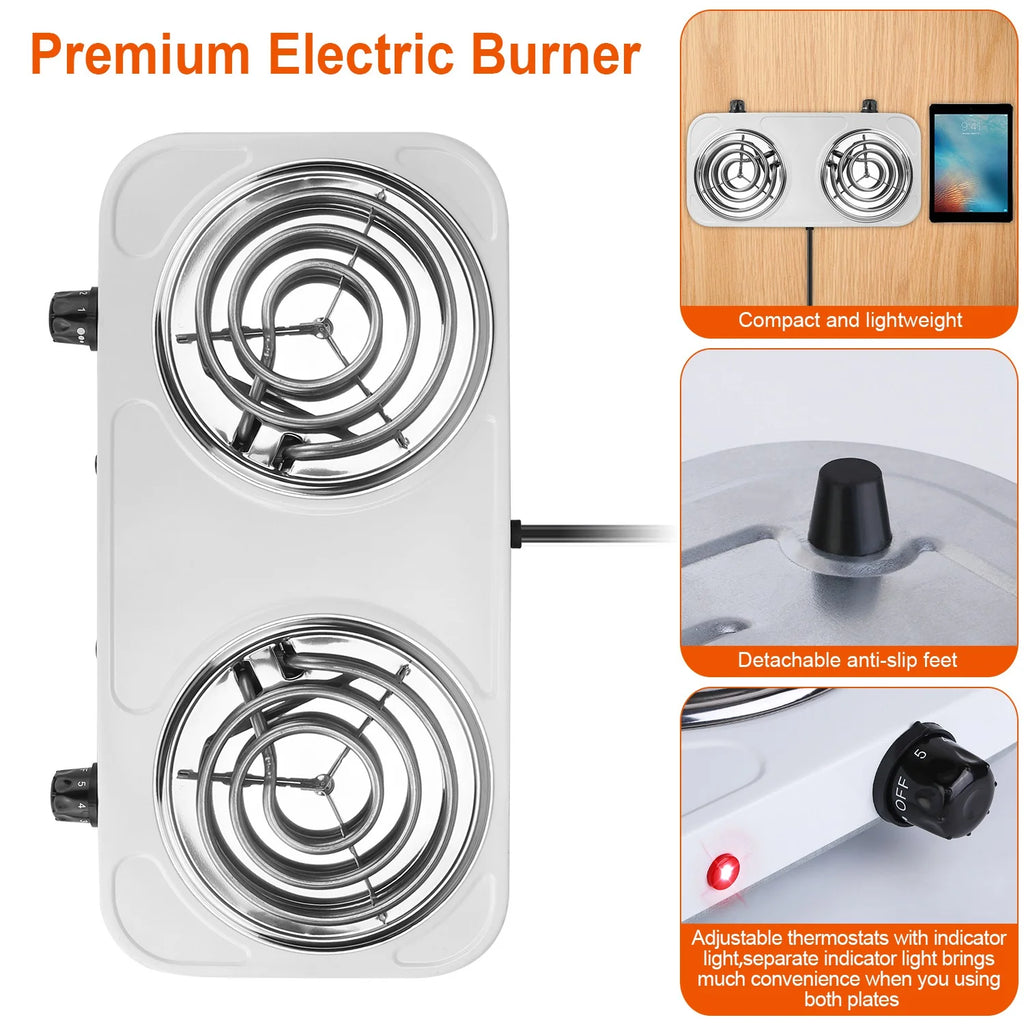 2000W Electric Double Burner U42326