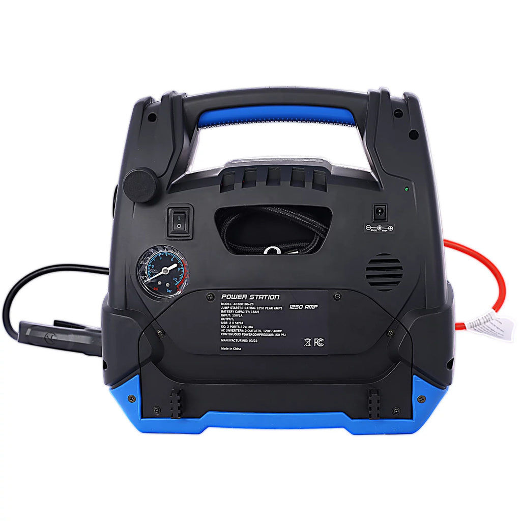1800 Amps 12V DC Jump Starter with Air Compressor A8880