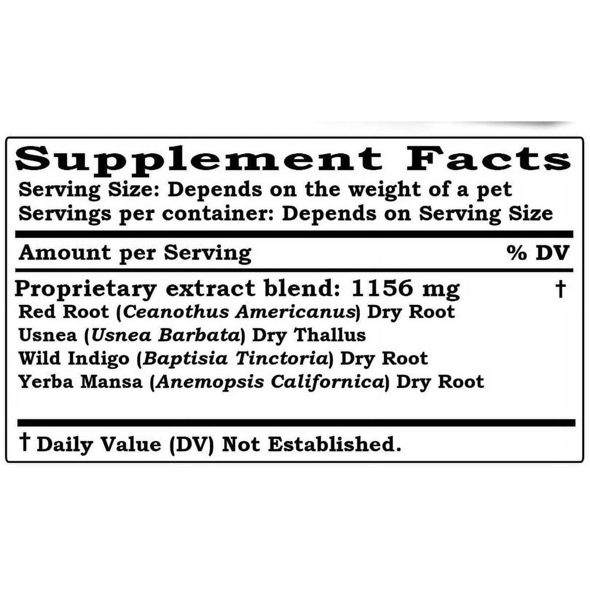 Pet Respiratory Veterinary Natural Alcohol-Free Liquid Extract R6186