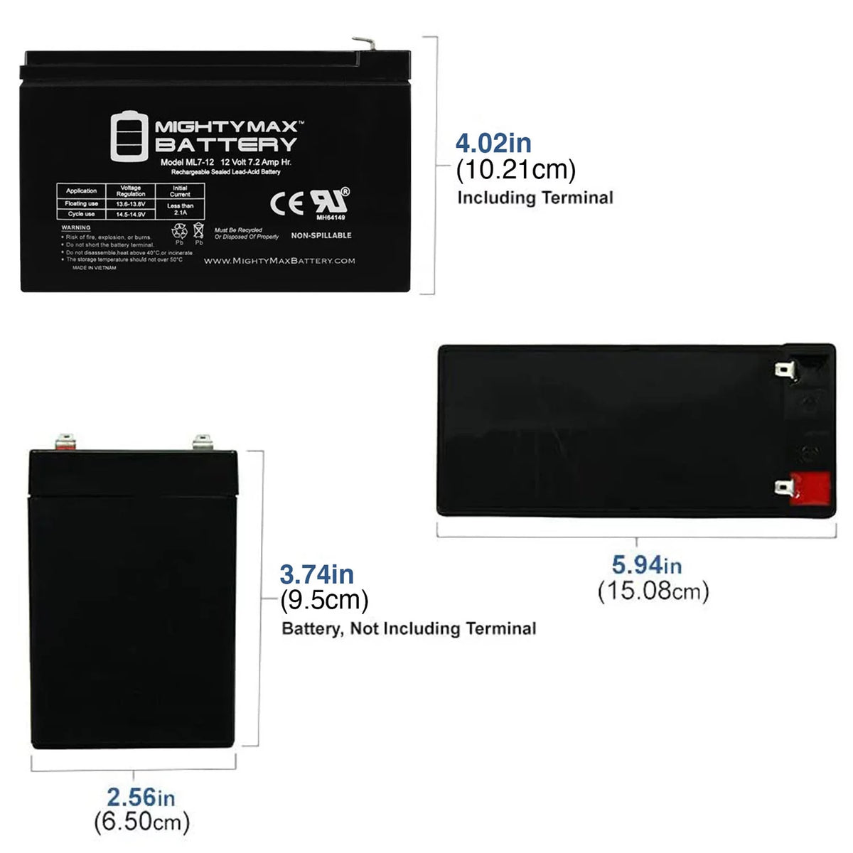 12V 7Ah Battery Y7026