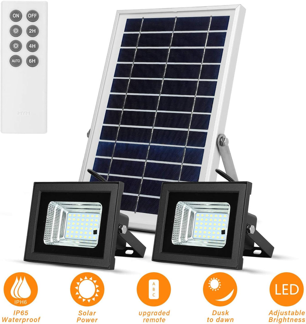 Dual 42 LEDs 6500K Dusk to Dawn IP65 Waterproof Solar Flood Lights I6766