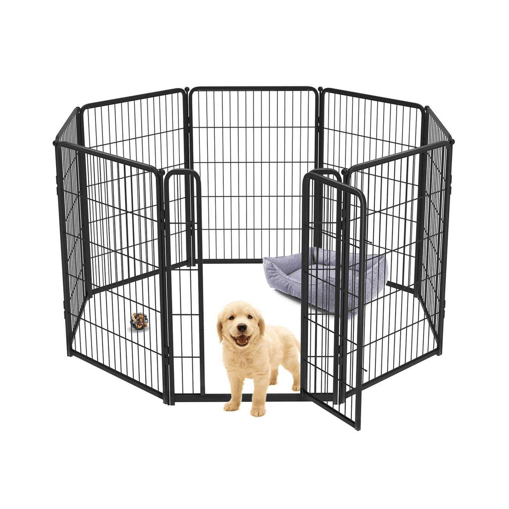 24 inch Dog Playpen with Silicone Foot Pads W1906