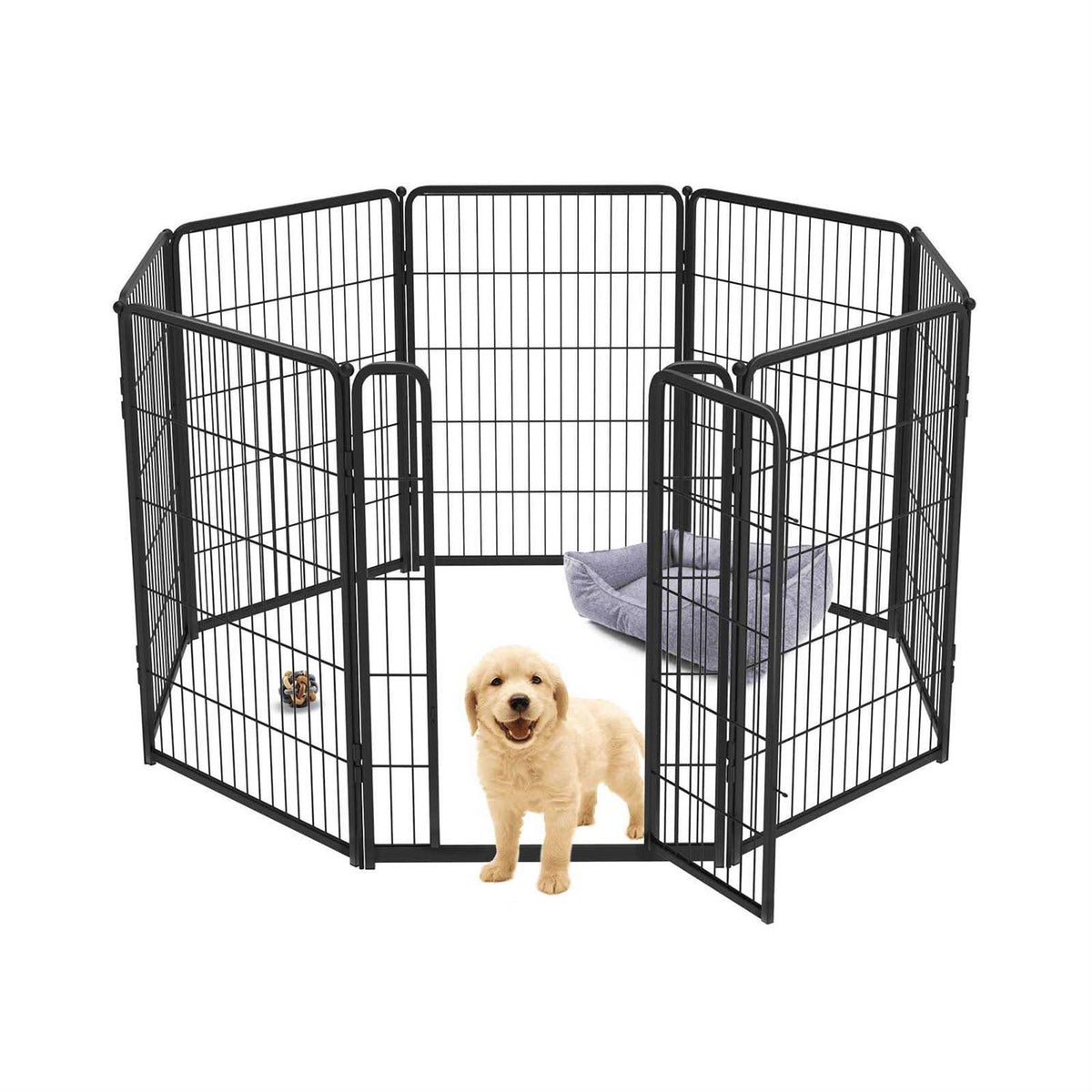 24 inch Dog Playpen with Silicone Foot Pads W1906