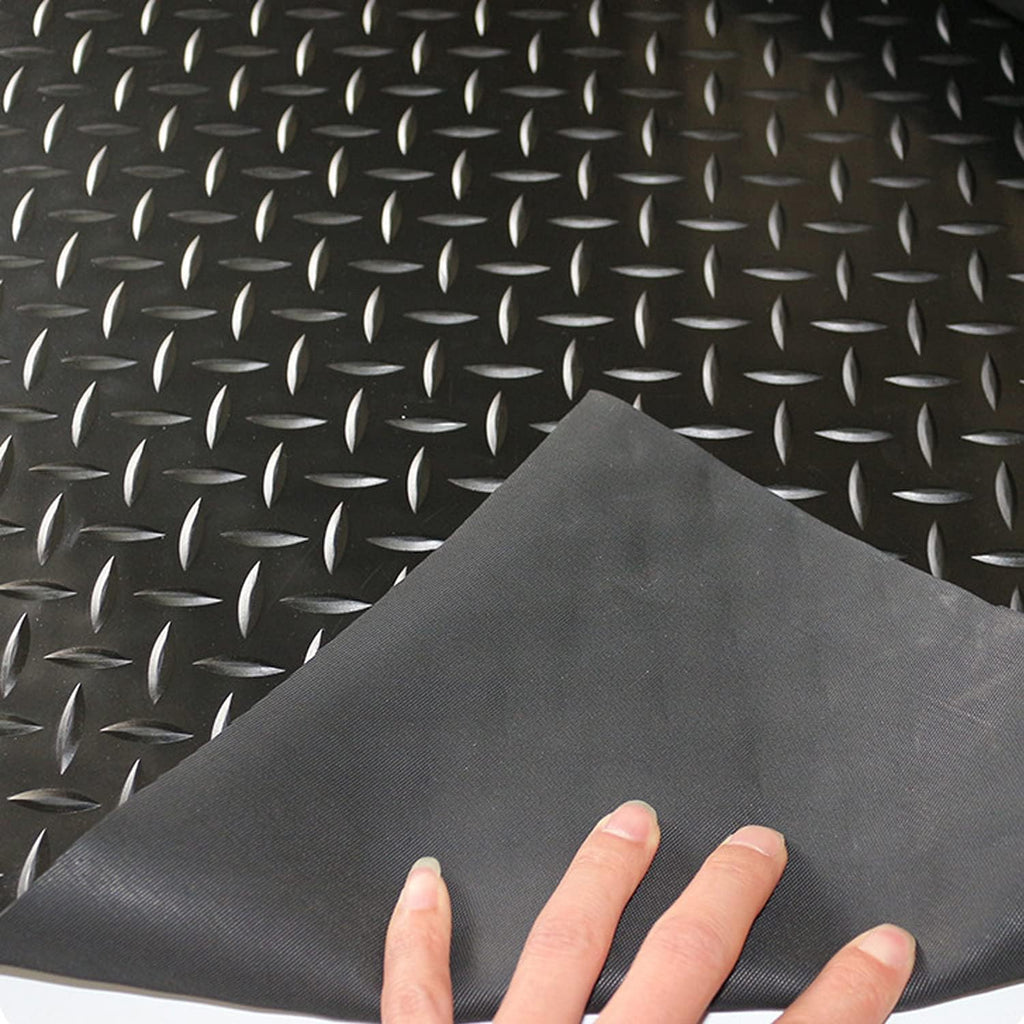 Rubber Garage Floor Mat 16.4 x 3.3 ft Non-Slip 1/8 in Thick M46406