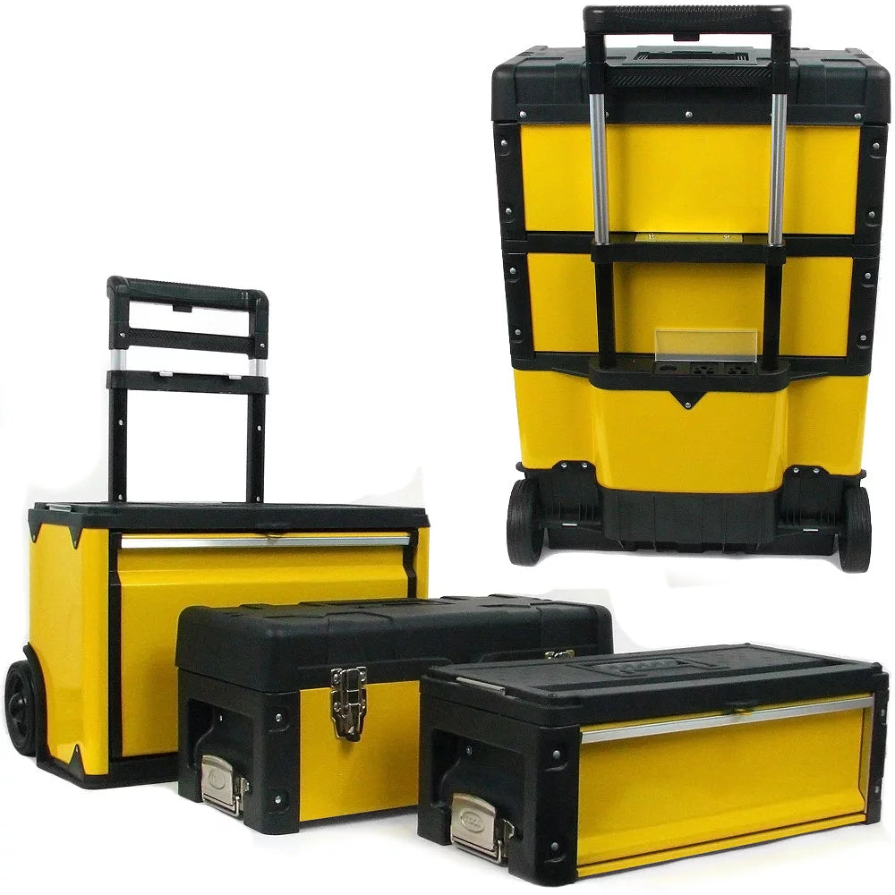 Portable 3-in-1 Tool Box with Wheels T6099