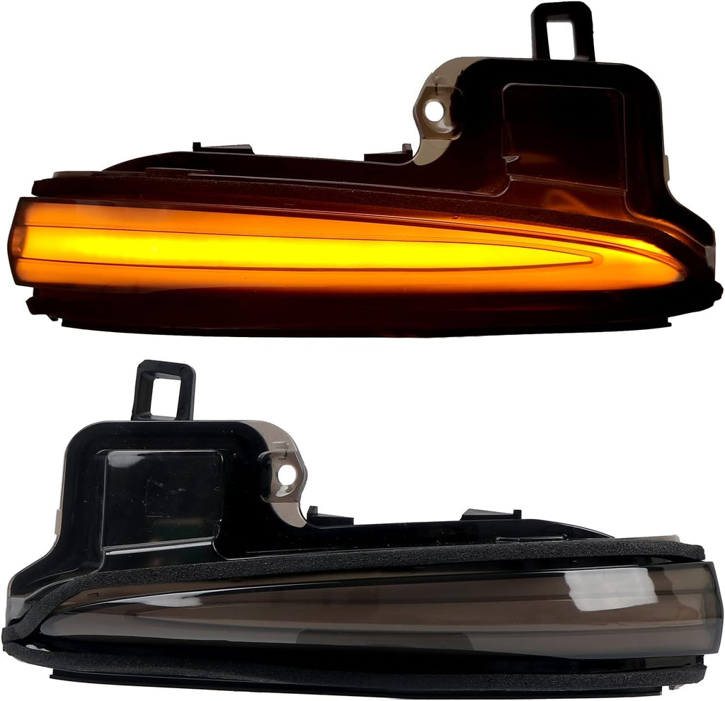LED Side Mirrors Sequential Dynamic Turn Signal Lights Set of 2 Smoked Black B56280