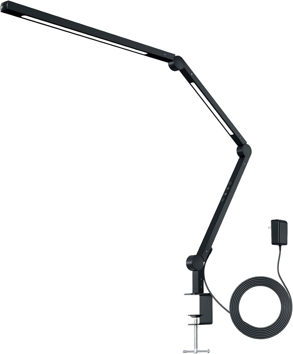 LED Desk Lamp with Clamp, Dimmable 4 Color Modes & 4 Brightness, Eye-Caring Clip-on Lamp U5158
