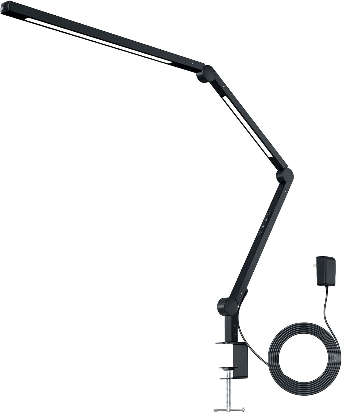 LED Desk Lamp with Clamp, Dimmable 4 Color Modes & 4 Brightness, Eye-Caring Clip-on Lamp U5158