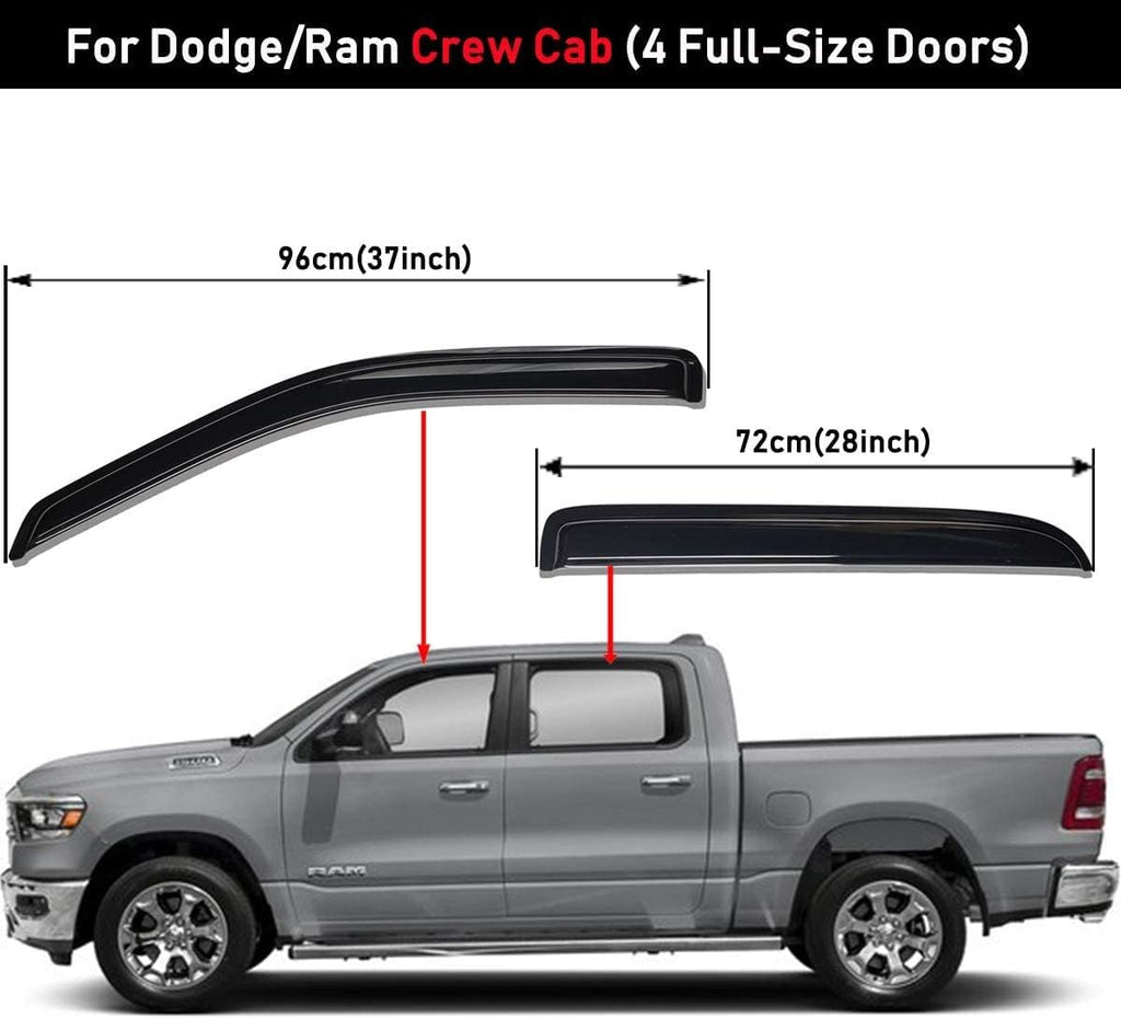 Dark Smoke Tape-on Window Visor Deflector V64912