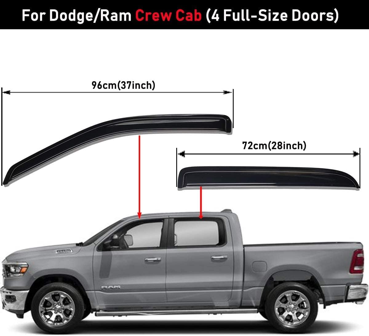 Dark Smoke Tape-on Window Visor Deflector V64912