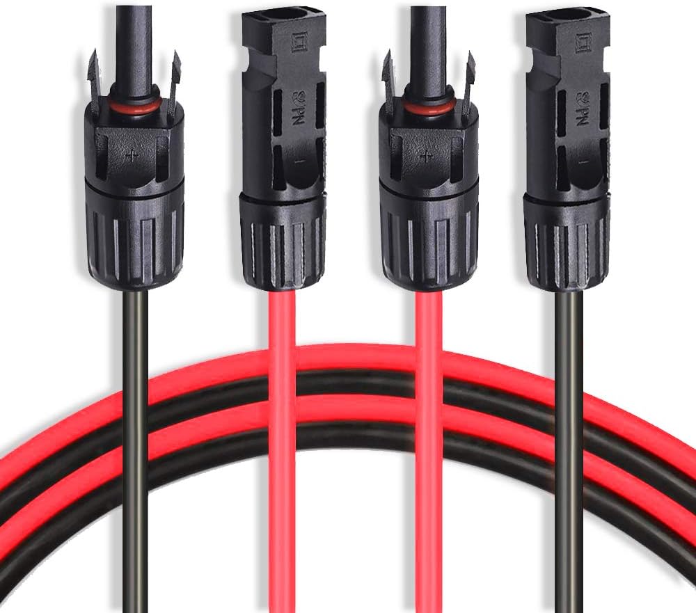 10 AWG 50 Feet Solar Extension Cable with Female and Male Connector S745532