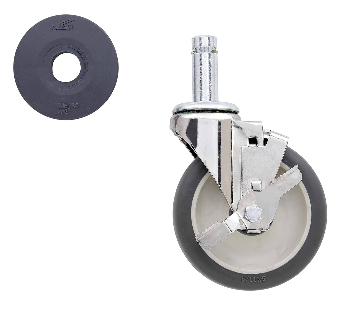 5x22 Diameter Wheel Brake Stem Caster, 300 lbs Capacity C9016