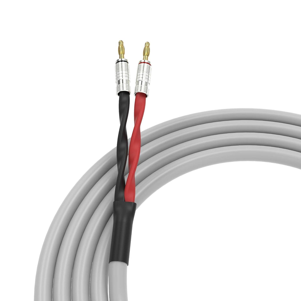 Gray 3 Feet Banana Plugs Speaker Cable F673458