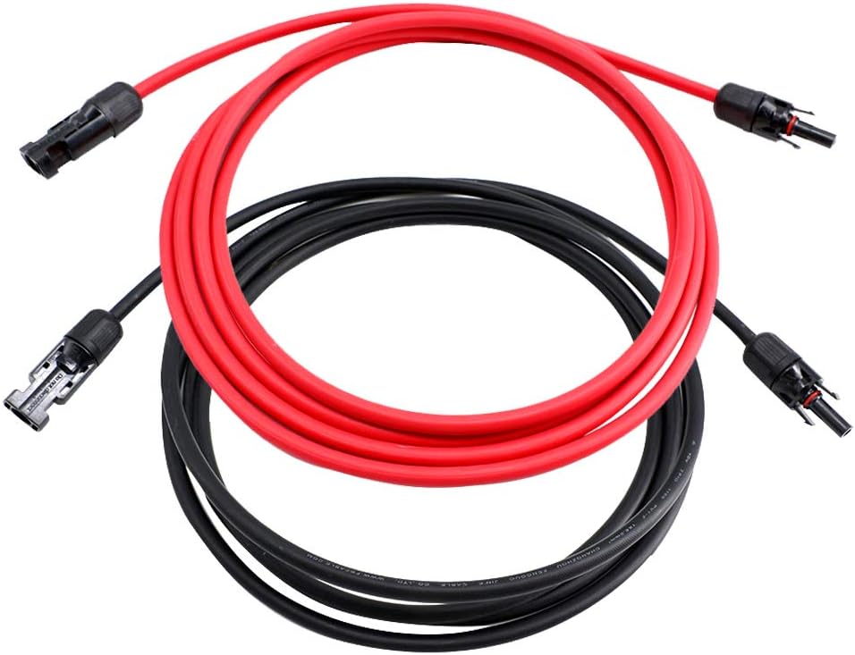 10 AWG 50 Feet Solar Extension Cable with Female and Male Connector S745532