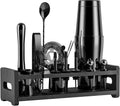24-Piece Stainless Steel Cocktail Shaker Set with Stand and Velvet Carry Bag Q896