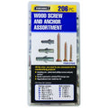 Anchors and Screws for Wood, 206 Piece N4954
